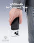 Portable Power Bank 6500mAh Foldable Magnetic Battery Pack Fast Charging Wireless Power Bank Compatible with iPhone 15/14/13/12 Series, Black...