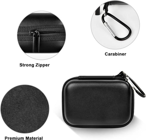 Carrying Case Compatible with Crucial X10/ X9 Pro 4TB/ 2TB/ 1TB Portable SSD, External Solid State Drive Hard Storage Holder Bag Fits for USB-C Ca...