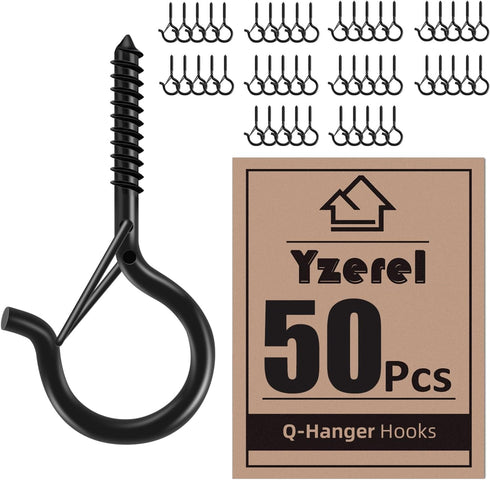 20 Pcs Q-Hanger Hooks Outdoor String Lights - Christmas Lights Hanger Hooks, Outdoor Wire and New Year Party, Fairy Lights Plants Wind Chimes Deco...
