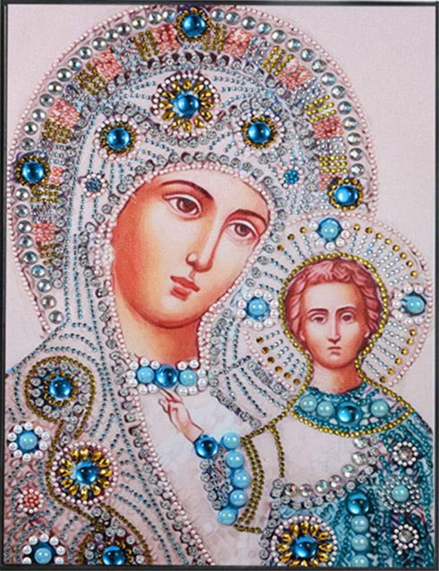 Diamond-Painting DIY 5D Special Shape Rhinestones, ABEUTY Catholic Religious Portraits, Partial Drill Crystal Diamond Art Kits for Home Decor...