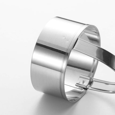 3 Pieces Round Biscuit Cutter with Handle - Stainless Steel Round Circle Doughnut Cutter Baking Molds Assorted Size...