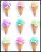 Posterizer 1 pcs-colorful pastel ice cream cones minimal poster 5-Kitchen & Bar Art- Art for Cafe, Restaurant, Coffee Bar - unframed wall art...
