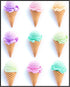 Posterizer 1 pcs-colorful pastel ice cream cones minimal poster 5-Kitchen & Bar Art- Art for Cafe, Restaurant, Coffee Bar - unframed wall art...