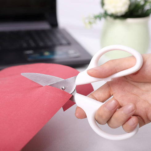 6in Multipurpose Scissors, Comfort Grip, Stainless Steel Sharp Basic Shears for Office Home Household Kitchen School Craft Supplies w/Protective C...