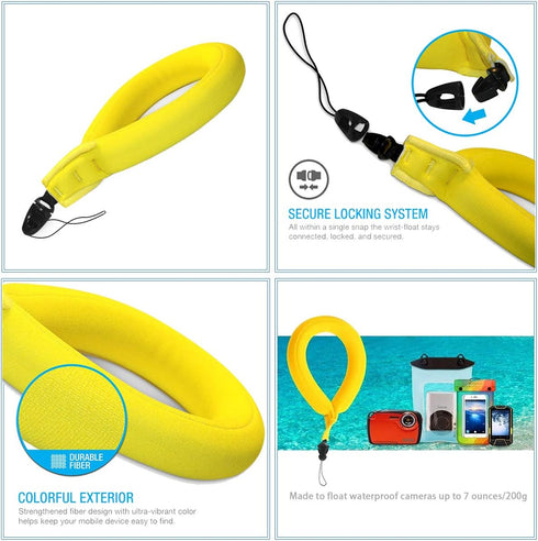 Selfie Stick + Camera Float Accessories Kit for GoPro,19” Waterproof Hand Grip Extension Portable Adjustable Monopod Pole for GoPro Hero 11 10 9 8...