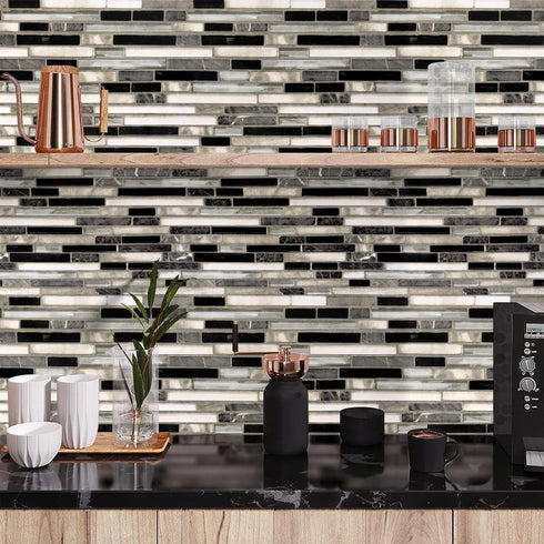 Livebor Peel and Stick Wallpaper Kitchen Backsplash Wallpaper 17.7inch x 118.1inch Tile Contact Paper Kitchen Wallpaper Peel and Stick Bathroom Wa...