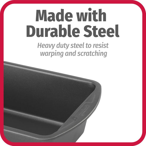 GoodCook Extra Large 13'' x 5'' Nonstick Steel Bread Loaf Pans, Gray (4245)...