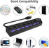 USB Hub, 7 Port USB 2.0 Hub LED Portable High-Speed Compatible for iMac Pro, MacBook Air, Mac mini/Pro, Surface Pro, PC and Laptop...