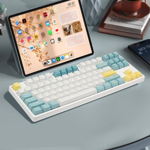 Happy Balls Keycaps Doubleshot PBT Keycap Set Custom OEM Profile Cherry MX Keyset for 61 63 64 66 68 84 87 96 100 104 108 MX Switches Mechanical K...