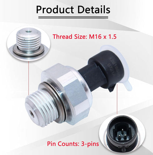 Engine Oil Pressure Sensor Switch Sending Unit with Screen Filter and Plug D1846A Compatible with Chevrolet Chevy Silverado GMC Sierra Cadillac Es...