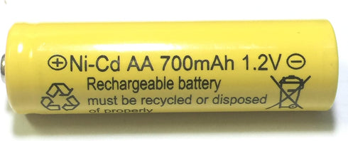 700mah AA NiCd 1.2v Rechargeable Batteries Garden Solar Ni-Cd Light LED S (Pack of 12)...
