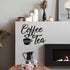 Ferraycle Coffee Sign Metal Hanging Wall Art 12 x 10.2 Inch Black Wall Decor Cafe Bar Letter Sign for Cafe Farmhouse Kitchen(Coffee and Tea)...