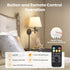 Rechargeable Light Bulbs with Remote Control Timer and 3 Color Temperature Options,Rechargeable Wall Sconce Puck Lights Battery Operated with Remo...