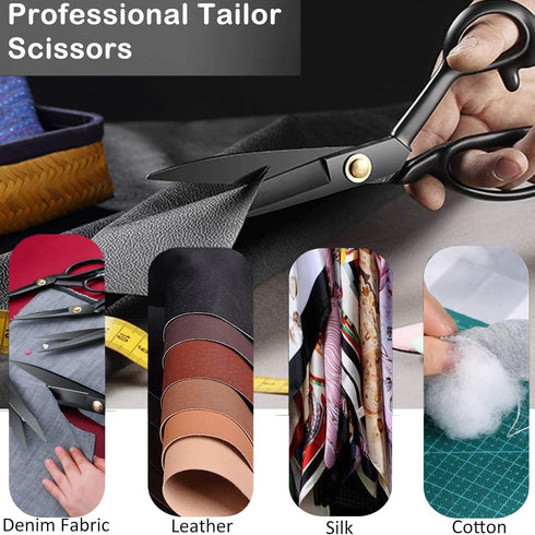 BIHRTC Fabric Scissors Professional 9 inch Heavy Duty Scissors Dressmaking Tailor Scissors U Shape Yarn Thread Cutter Ripper Sewing Shears Scissor...