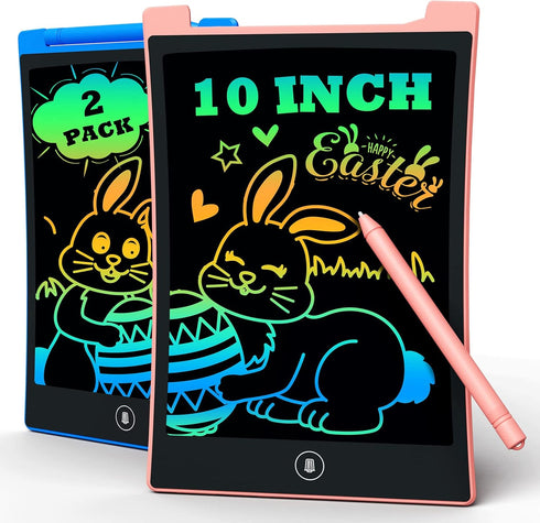 KOKODI Kids Toys 2 Pcs 10 Inch LCD Writing Tablet, Colorful Toddler Drawing Pad Doodle Board Erasable, Educational Learning Toys Birthday Gifts fo...
