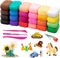 Modeling Clay Kit, 24 Colors Air Dry Clay for Kids, Magic Foam DIY Clay with Sculpting Tools, Ultra Light & Soft Clay, Safe & Non-Toxic Self Dryin...