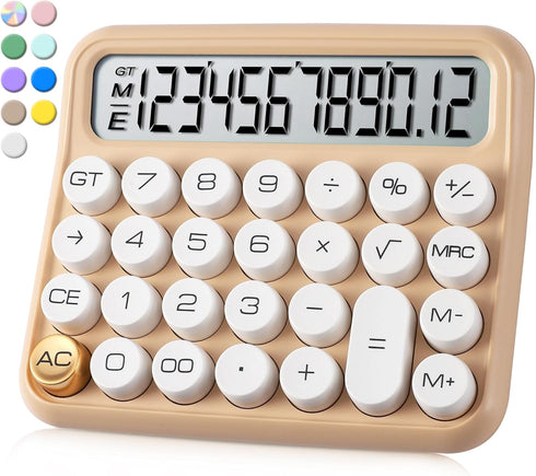 Mechanical Switch Calculator 12 Digit,Desktop Large Display and Buttons,Calculator with Large LCD Display for Office,School, Home & Business Use,A...