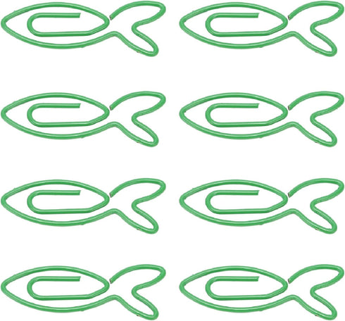 100 Count Fish Shaped Paper Clips Cute Dolphin Paperclip Clamp Creative Office Supplies with Storage Box (Fish)...