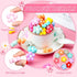 XunYee 44 Pcs Colorful Flower Silicone Beads Cute Flower Beads Flat Spacer Beads for Jewelry Making Bulk Adults DIY Bracelets Necklaces Earrings A...