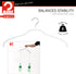 MAWA Ft Reston Lloyd Silhouette Series Non-Slip Space Saving Clothes Hanger for Shirts and Dresses, Style 41/F, Set of 10, White...