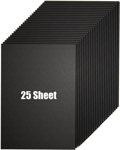 25 Sheets Black Cardstock, Thick Cardstock Paper 92lb Cardstock for Invitations, Menus, Wedding, DIY Cards Cards Making, Stationary Printing, 8.5 ...