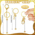 12 Pcs Beadable Keychain Bars Metal Bead Keychain DIY Blank Keychain Supplies for Crafts Jewelry Making(Gold)...