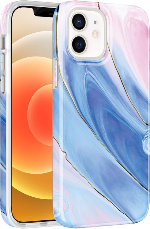 BAISRKE iPhone 12 Pro Case,iPhone 12 Gold Sparkle Glitter Marble Slim Shockproof Flexible Bumper TPU Soft Case Rubber Silicone Cover Phone Case fo...