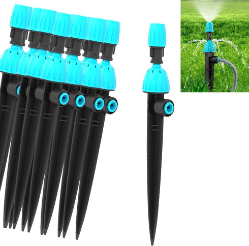URANT Micro Spray Spray Sprinkler Sprinkler for 1/4 Inch Drip Irrigation Pipe,15 Adjustable 360-degree Water Dropper for Balcony,Garden Watering S...