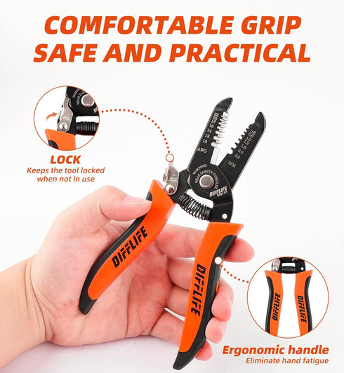 10-22 AWG Wire Stripper Cutter Wire Stripping Tool And Multi-Function Hand Tool?Professional Handle Design And Refined Craftsmanship....