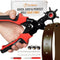 Professional Heavy Duty Belt Hole Puncher for Leather, Multi-Size Rotary Leather Hole Punch Tool Set with Ergonomic Handles for Easy, Precise Belt...