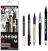 Kuretake Zig Inktober Special Set, Illustration Basic Set 2, 4 Black Markers and 1 White Brush Pen, for Manga Drawing, Lettering and Calligraphy, ...