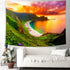 Delur Beach Sunset Tapestry Forest Nature Landscape Tapestry Wall Hanging Scenic Tree Mountain Tapestry Psychedelic Coastal Sunrise Headboard Tape...