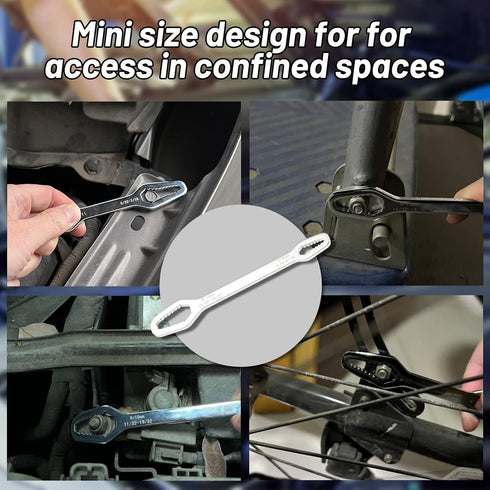 Double Ended Multifunctional Universal Wrench Adjustable Wrenches Self-Tightening Adjustable Torx Spanner Key Bolts Nuts Wrench Repair Tools for D...