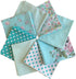 8pcs 18 x 22inches (46x56cm) Cotton Fabric Green Pattern Pre-Cut Quilt Squares Fat Quarters Fabric Bundles for Sewing and Quilting...