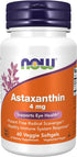 NOW Supplements, Astaxanthin 4 mg, features Zanthin®, Supports Eye Health*, 60 Veg Softgels...
