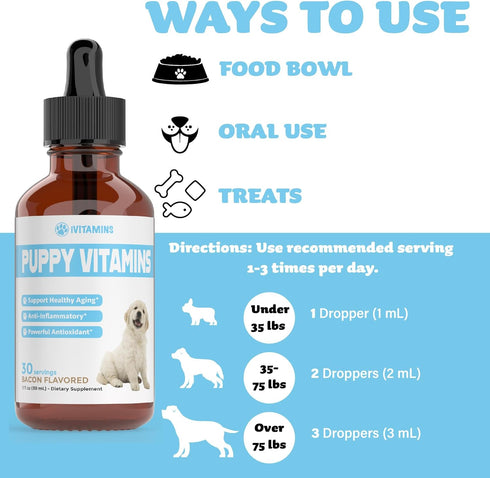 Puppy Vitamins | Puppy Supplements | Puppy Vitamins for Small Dogs | Puppy Vitamins Large Breed | Puppy Multivitamin | Puppy Vitamins and Suppleme...