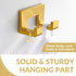 APLusee Brushed Gold Bath Robe Hook, 304 Stainless Steel Double L Shape Coat Hanger, Bathroom Home Accessories...
