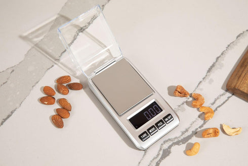Mini Digital Pocket Scale, High Accuracy 0.01gX 200g Jewelry Weight, LCD Display, Electronic Kitchen Scale, Silver Color, Small...