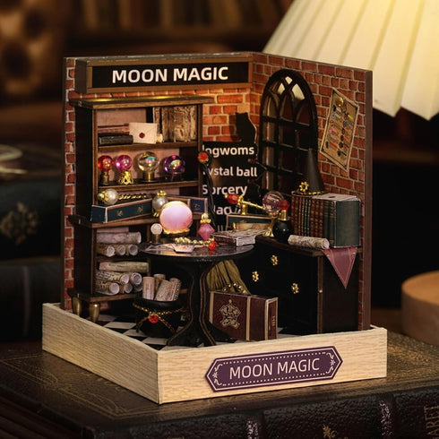 Flever Dollhouse Miniature DIY House Kit Creative Room with Furniture for Romantic Artwork Gift (Moon Magic)...