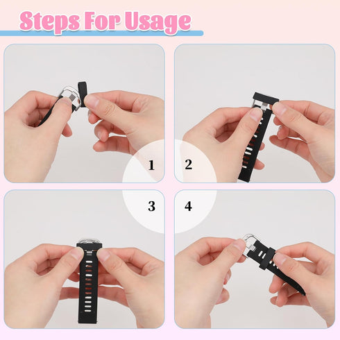 Multi-Color Smart Watch Security Bands, 16 Pack 20mm Silicone Fastener Rings Replacement Watch Band Fastener Secure Loops Rubber Watch Strap Conne...