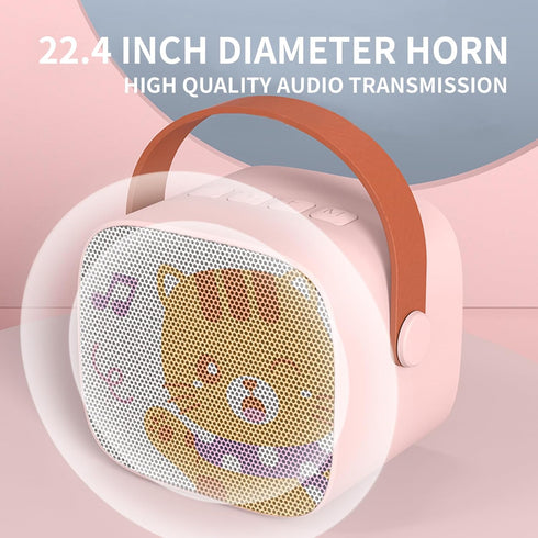 Mini Karaoke Machine for Kids, Portable Bluetooth Speaker with Wireless Microphone?Kids Music Player Toys for Girls and Boys,3,4, 5, 6, 7, 8+ Year...