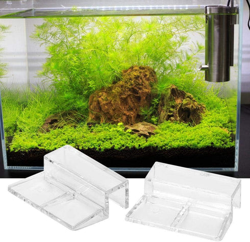 Pssopp 20Pcs Aquarium Glass Cover Clip Acrylic Universal Lid Clips for Rimless Aquariums Clear Color Acrylic Aquarium Glass Cover Holder, Aquarium...