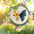 MIKIMIQI 3 Pack Embroidery Starter Kit with Pattern, Flowers Butterfly Stamped Embroidery Kit Including Embroidery Fabrics, Bamboo Hoops, Threads ...