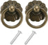 uxcell 2 Sets Vintage Drop Ring Knobs Retro Dresser Pulls Handles with Screws Zinc Alloy for Dresser Drawer Furniture Closet Cupboard Bronze(33mm/...