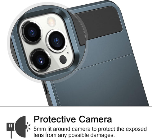 Vofolen for iPhone 13 Pro Case Wallet Credit Card Holder Slot Sliding Door Hidden Pocket Men Women Anti-Scratch Dual Layer Hybrid Bumper Armor Pro...