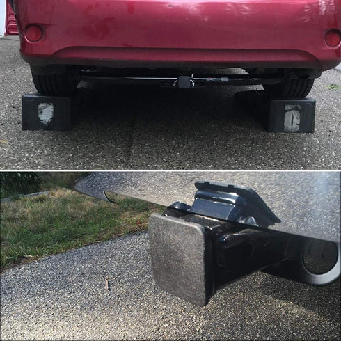 2 Pcs 2" Trailer Hitch Cover Tube Cap Universal 2 inch Receiver Plug Insert for Class 3 4 5 Ford GMC Toyota Jeep Dodge Chevrolet Nissan Audi BMW R...