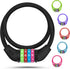 Bike Locks Cable for Kids - Colorful & Keyless - Secure Your Child's Bike - Easy-to-Use Bicycle Accessory, High Security 5 Digit Resettable Combin...
