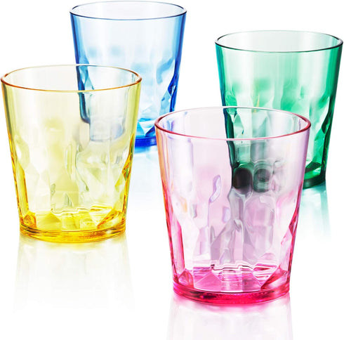 SCANDINOVIA - 8 oz Unbreakable Premium Juice Glasses Kid Cups- Set of 4 - Super Grade Acrylic Plastic Tumbler Cups - Perfect for Gifts - BPA Free ...