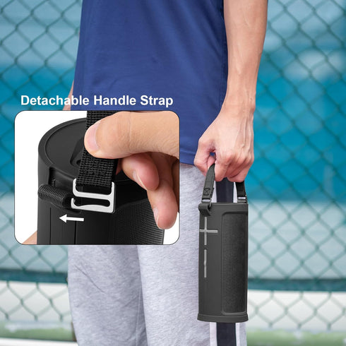 TXEsign Silicone Case Cover for Ultimate Ears Boom 3 Bluetooth Speaker, Travel Carrying Protective Skin Sleeve Speaker Cover with Handle Strap and...