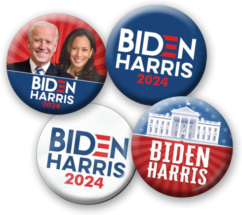 8-Pack Mini 1 Inch Buttons - Joe Biden for President Lapel Pins Assorted Biden Harris 2024 - Design 6004...